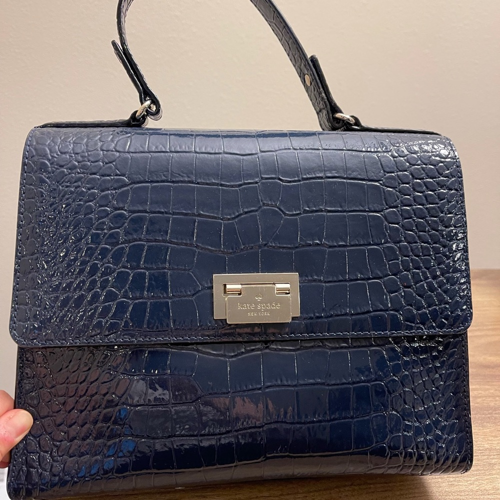 Kate Spade Croc Embossed Crossbody w/ wallet